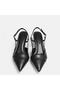 Large Size Women's Stiletto 41-42-43-44-Black Skin - 2