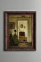 Woman and Cats Drinking Milk - Vintage Patterned Painting - Thick Model