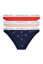 Women's 3-Piece Bikini Mini Floral/Fire Red/Hazy Pink Panty Set