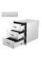Stainless Steel Outdoor Kitchen Drawers – Triple Access BBQ Storage Cabinet with Smooth Slide and Ventilated Rainproof Design – Durable, Weather-Resistant, Flush Mount – 14x23x21 Inch