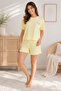 Mirano 9016 Women's Pajama Home Set with Short Sleeves and Shorts Cotton Duck Pattern - 4
