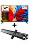 Bundle Of 32-inch S5K QLED Google TV (HDR10, Dolby Audio, Bezel-Less Design) With Soundbar