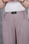 Plus Size Elastic Waist Silk Satin Pocket Mom Women's Summer Trousers - 3