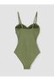 Peak New Season Women's Swimsuit with Heart Collar and Drawstring Detail - 3