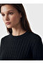 Ozmarka New Season Hair Braid Patterned Women's Knitwear Sweater - 3