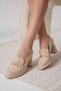 Nude Suede Women's Heeled Shoes Tr18Ms10D - 7