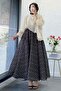 Premium Volan Polka Dot Tulle Skirt - Brown - 5