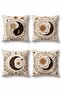Bohemian Sun and Moon Patterned 4-Piece Throw Pillow Cover Set - 3