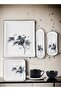 27 piece Porcelain Dinnerware Set, Set for 6, Microwave & Dishwasher Safe, Black Floral - 4