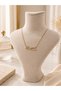 Ataturk Signed Gold Color Necklace |   Elegant Women's Necklace with Stone Detail |   Meaningful Gift