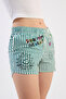 |   Smileyworld - Women's Embroidered Shorts 2 - 5