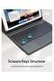 iPad Keyboard 9th/8th/7th Gen 10.2 Inch, Smart Trackpad, Wireless, Pencil Holder, Flip Stand, Black - 4