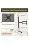 Tilt & Swivel TV Wall Mount - Heavy Duty Steel Bracket for 32-55" LED, LCD, Flat & Curved TVs, 70 lbs Capacity, VESA 400x400, RM-400 - 3