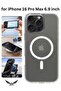 iPhone 16 Pro Ultra Slim Magnetic Case – 6.3 Inch Clear, Shockproof, Wireless Charging Compatible Protective Cover
