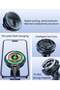 15W Semiconductor Cooling Magnetic Wireless Charging Car Holder – Dual Ambient Lighting, Vacuum Nano Suction Cup, Flexible Aluminum Bracket (Black) - 2