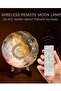 Quran Moon Lamp, 3D Star Moon LED Night Light, Bluetooth Speaker with Remote Control - 2