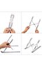 Creative Foldable Height Adjustable Laptop Stand with Ergonomic Design & Overheating Protection (Silver) - 3