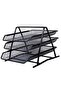 Desk Deposit Tray - 3 Layer, A4,32x26cm, Black - 4
