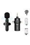 Wireless Lavalier Microphone, 3-in-1 Plug-Play Lapel Microphone for iPhone iPad Android Camera