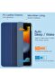 iPad 10.2 Case - Slim Translucent Hard PC Protective Smart Cover with Stand - Navy Blue - 3
