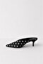 Polka Dot Pointed Toe Heeled Slippers |   Poly - 3