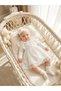 Baby Girl Mevlütlük Dress with Baby Collar, Bandana, Cape, Lace, Newborn Hospital Release Wedding Dress, 100% Cotton Evening Dress Mevlitlik 4032 - 2