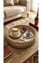Wicker Natural Jute Tray, Anthracite Grey-Smoked Decorative Tray, Bathroom, Home, Decor Tray - 2
