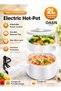 2L Electric Mini Hot Pot with Steamer | Portable Non-Stick Electric Cooker | Dual Power 250W/600W |