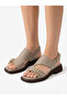 Genuine Leather Mink Stylish and Comfortable Buckle Women's Sandals - 4