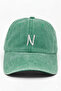 Light Green Embroidered Washable Vintage Unisex Hat with Letter N
