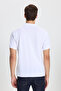 Men's White-White Cotton Slim Fit Polo Collar T-Shirt - 5