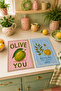 Olive You Olive and Blue Olive Oil Mediterranean Patterned Decorative Retro 2-Piece Kitchen Towel Set 35X55 - 6