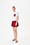 Women's Burgundy Shorts Set 29145 - 2