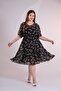 Women's Plus Size Chiffon Floral Dress