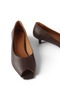 Jerry Genuine Leather Open Toe Heeled Shoes - 6