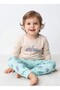 1-4 Years Old Girls' 100% Cotton Combed Cotton Long Sleeve Pajama Set with Cat Pattern