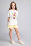 100% Cotton Super 1 Set Oversize Crew Neck Short Sleeve White T-Shirt for Girls H7950A826Hs - 2