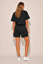 Women's Oversize Basic T-Shirt Shorts Set Relaxed Fit Casual Summer Set - 4