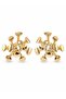 Brass Gold Color Virus Figure Model Women's Earrings