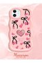 iPhone 12 Compatible Case Camera Protector Pink Silicone Couple Phone Case Heart Pattern - 2