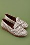 Genuine Leather Anatomical Sole Comfortable Daily Perforated Ballerinas Vtg.466 Beige - 6