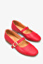 Nikol Women's Genuine Leather Ballerinas - Red - 2