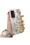 Samsung Galaxy A16 Compatible Silicone Edge Hard Back Case Couple Phone Case with Floral Pattern