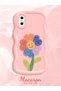 iPhone X Compatible Case Camera Protector Pink Silicone Couple Phone Case Floral Pattern - 2