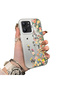 Redmi 12 Compatible Silicone Edge Hard Back Case Couple Phone Case with Floral Pattern