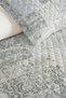 Vintage Patchwork Blue Single Pique Set - Antique Bohemian Gray 160X220 cm Quilted Bedspread - 3