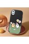 iPhone X Compatible Case Camera Protector Black Silicone Couple Phone Case with Line Pattern - 2