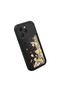 Silicone Couple Phone Case for Tecno Spark 40 Compatible Black Floral Pattern Camera Protective Case - 3