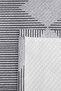 Gray Geometric Youth Room Single Pique Set - Anthracite Striped 160X220 cm Quilted Bedspread - 7