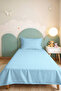 Blue Minimal Young Room Single Pique Set - Pastel Quilted 160X220 cm Summer Bedspread - 2